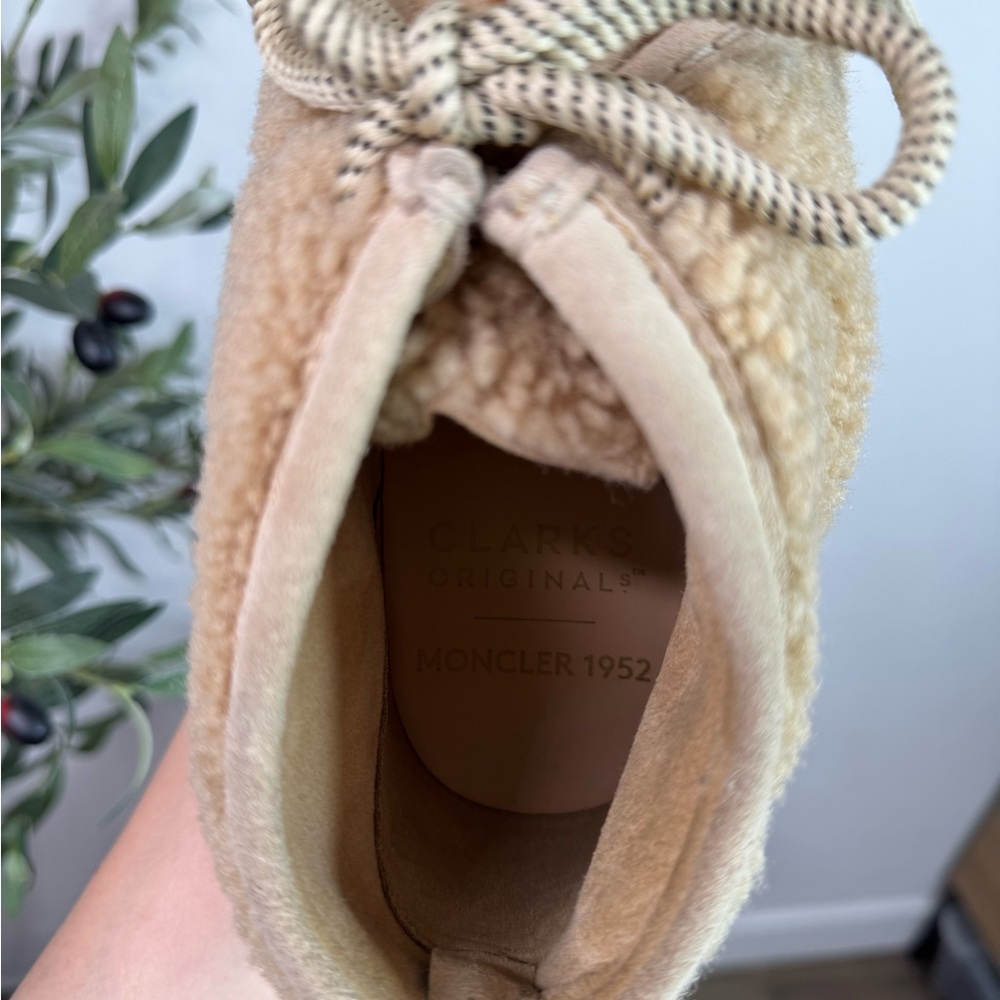 Moncler x Clark Men Shearling Moccasin Boots 8US - Picture 8 of 9